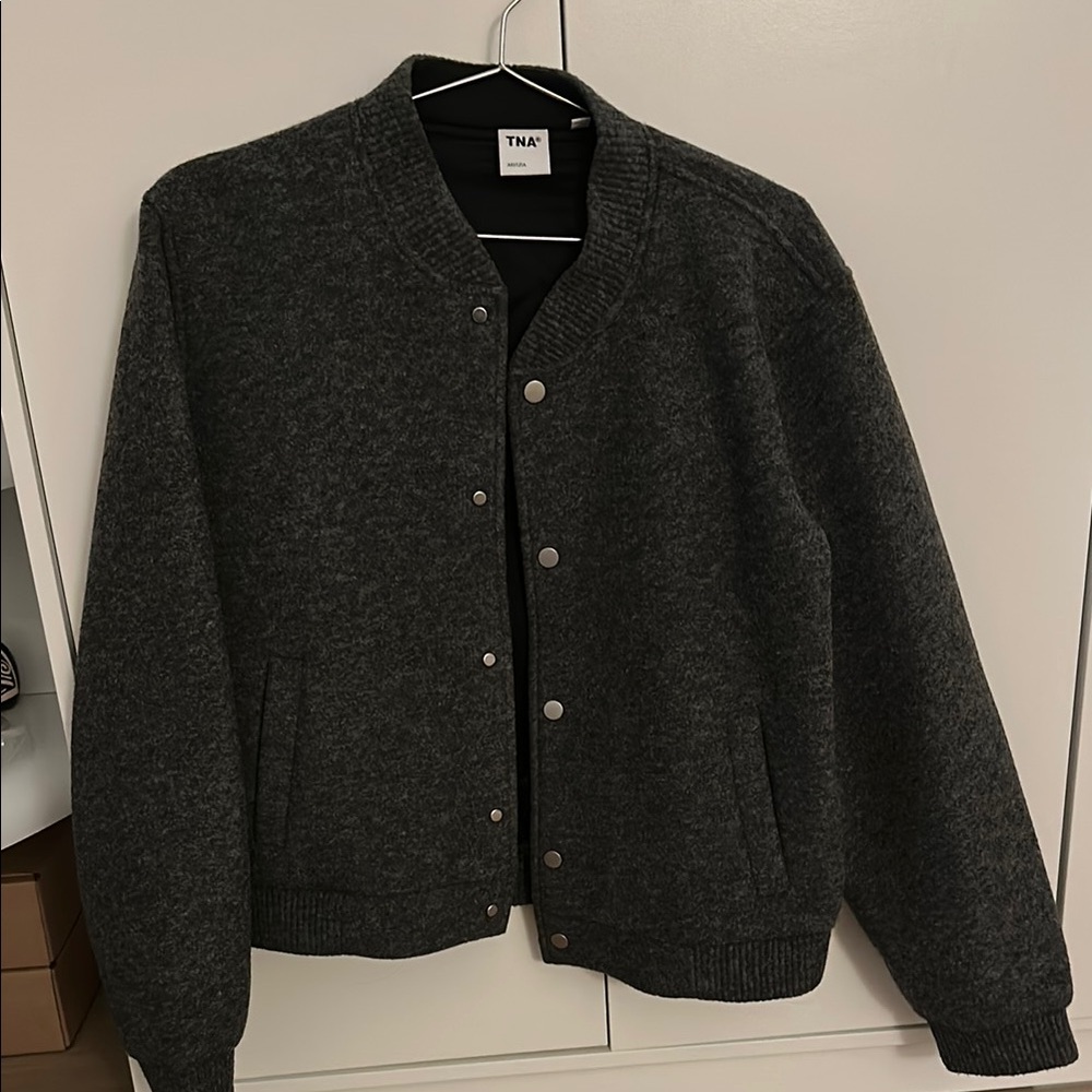 TNA Gray Bomber Jacket (M)